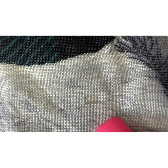 Jeffrey Banks Scottie Dog Scottish Terrier Argyle Tartan Light Scarf Black Green - Picture 13 of 16